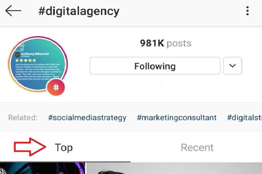 pretraga top postova na instagramu